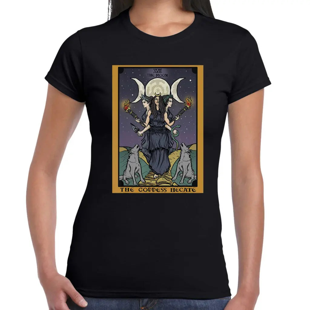 The Goddess Hecate 3 Moon Ladies T-shirt - Tshirtpark.com