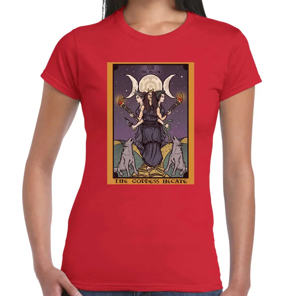 The Goddess Hecate 3 Moon Ladies T-shirt - Tshirtpark.com