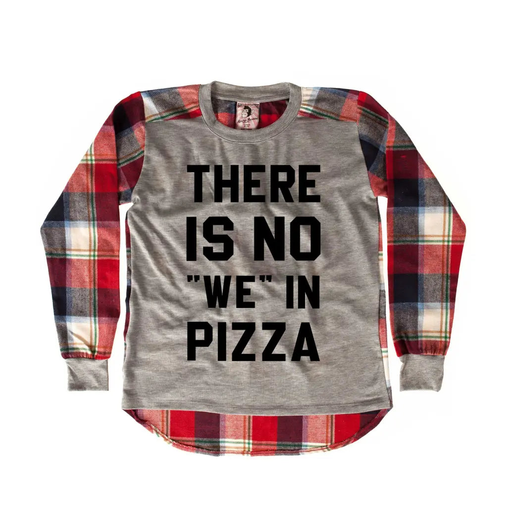 There Is No Pizza Chequered SweatShirt - Tshirtpark.com