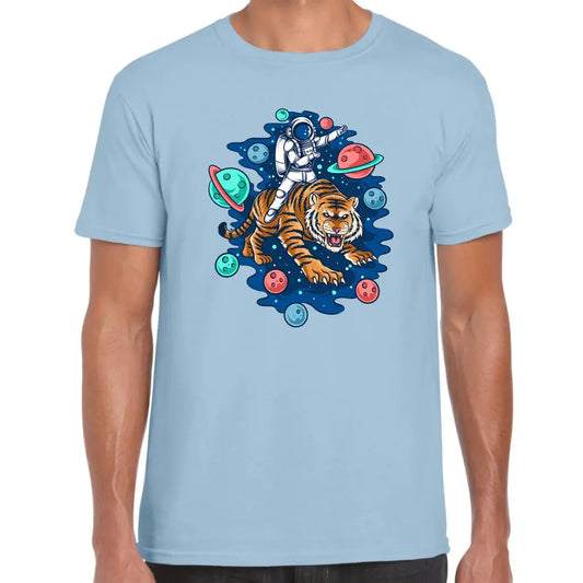 Tiger Riding Space T-Shirt - Tshirtpark.com