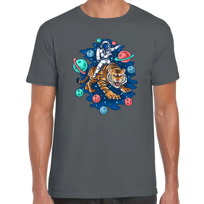 Tiger Riding Space T-Shirt - Tshirtpark.com