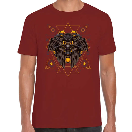 Triangle Mechanical Owl T-Shirt - Tshirtpark.com