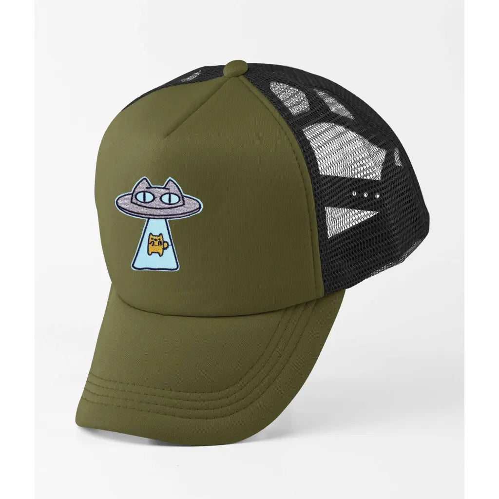 Ufo Cat Trucker Cap - Tshirtpark.com