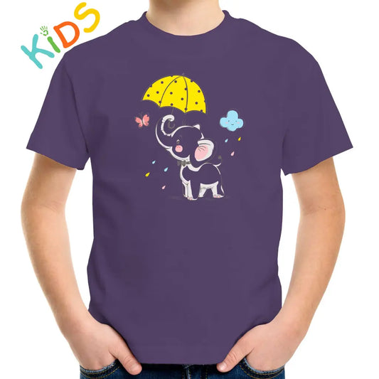 Umbrella Elephant Kids T-shirt - Tshirtpark.com