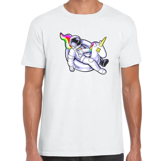 Unicorn Riding Astronaut T-Shirt - Tshirtpark.com