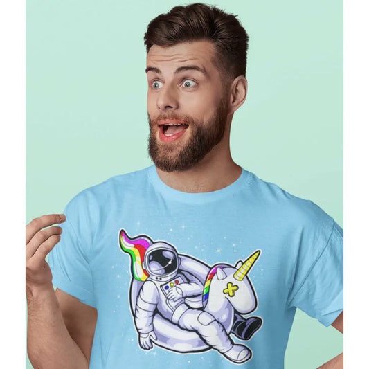 Unicorn Riding Astronaut T-Shirt - Tshirtpark.com