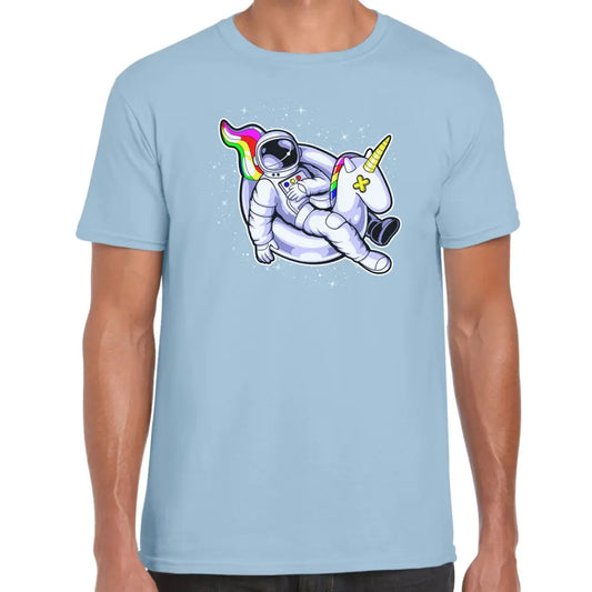 Unicorn Riding Astronaut T-Shirt - Tshirtpark.com