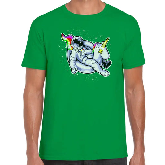 Unicorn Riding Astronaut T-Shirt - Tshirtpark.com