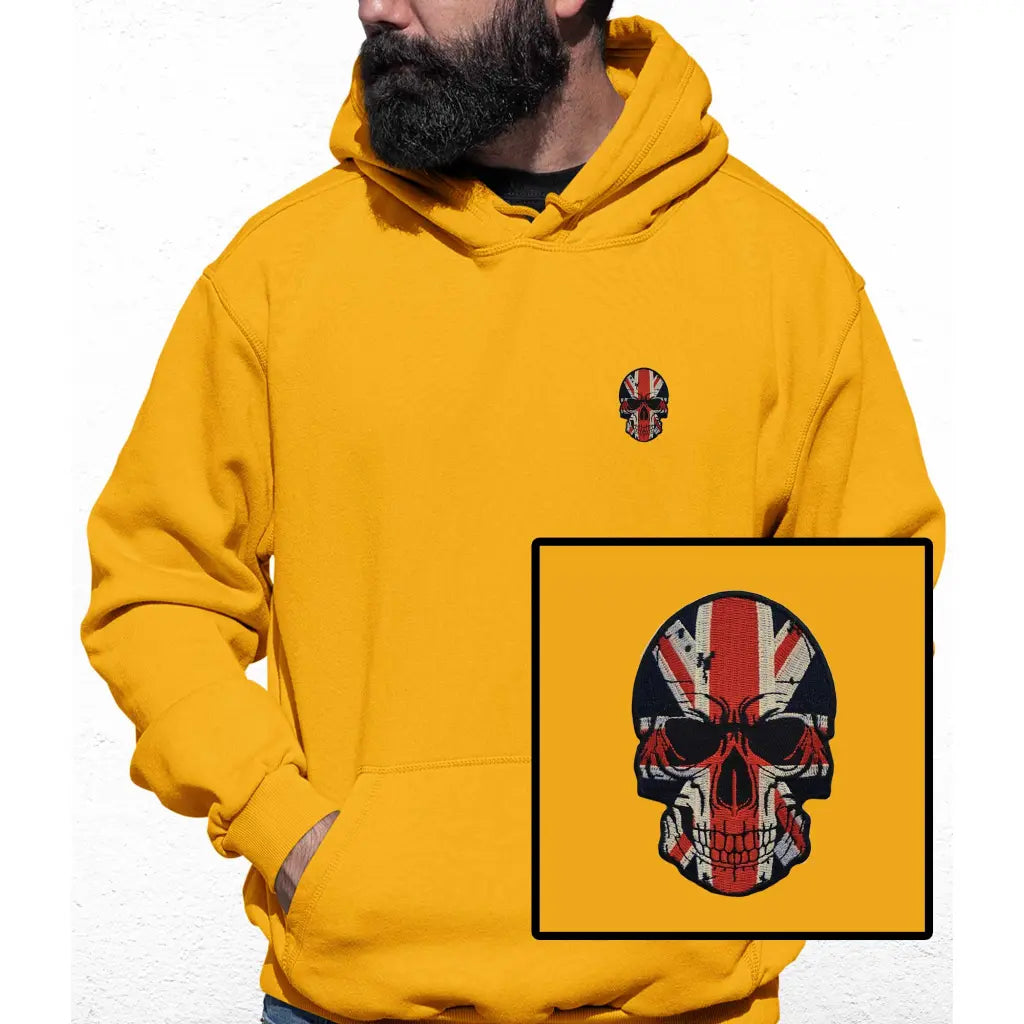 Union Jack Skull Embroidered Colour Hoodie - Tshirtpark.com