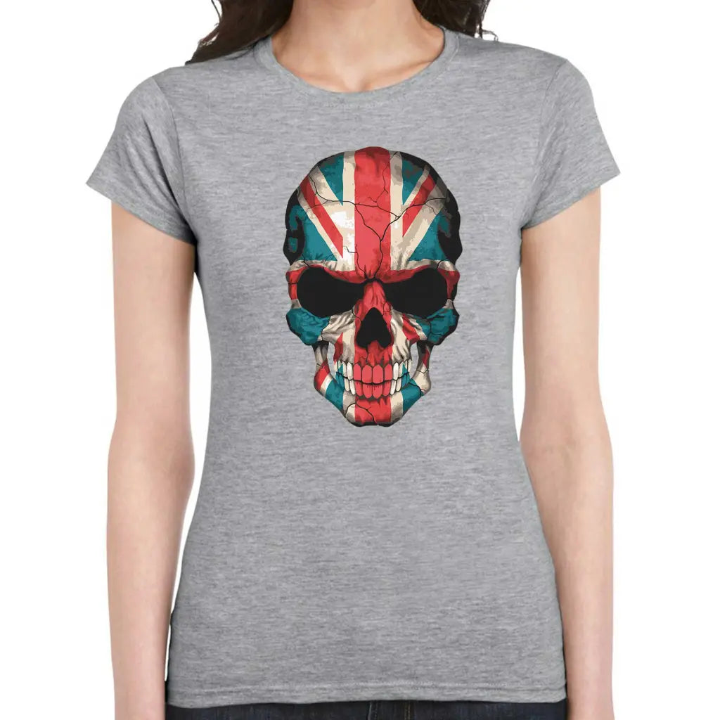 Union Jack Skull Ladies T-shirt - Tshirtpark.com