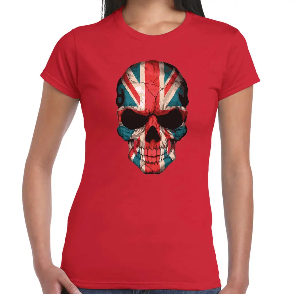 Union Jack Skull Ladies T-shirt - Tshirtpark.com