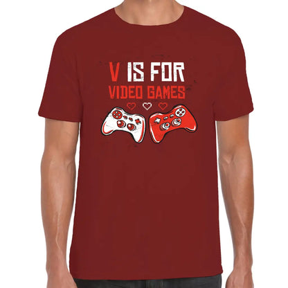 V Is For Video Games T-Shirt - Tshirtpark.com