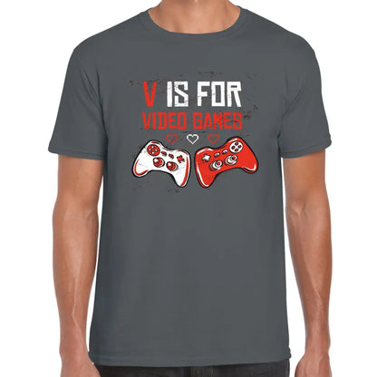 V Is For Video Games T-Shirt - Tshirtpark.com