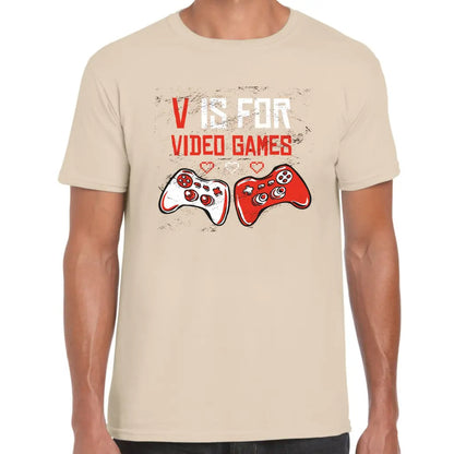 V Is For Video Games T-Shirt - Tshirtpark.com