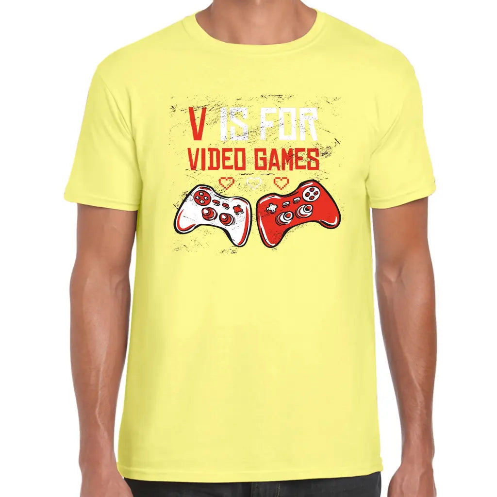 V Is For Video Games T-Shirt - Tshirtpark.com