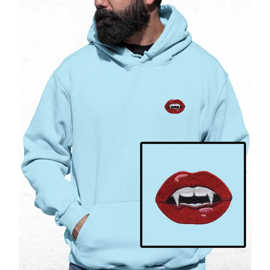 Vampire Lips Embroidered Colour Hoodie - Tshirtpark.com