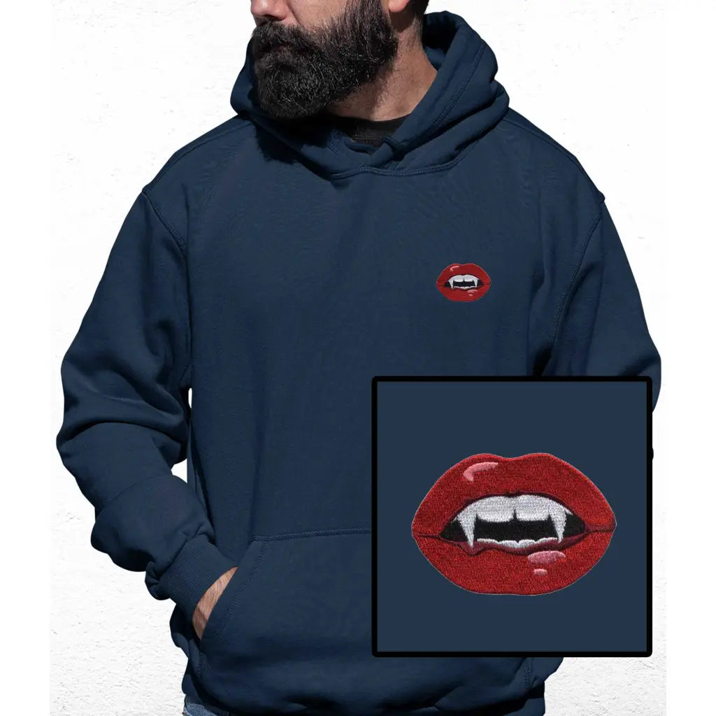 Vampire Lips Embroidered Colour Hoodie - Tshirtpark.com