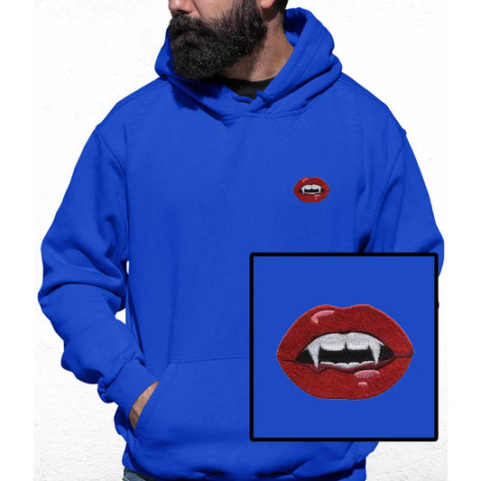 Vampire Lips Embroidered Colour Hoodie - Tshirtpark.com