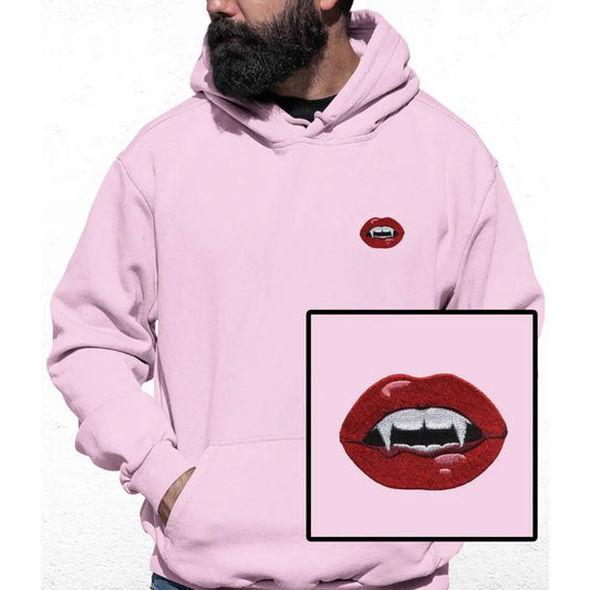 Vampire Lips Embroidered Colour Hoodie - Tshirtpark.com