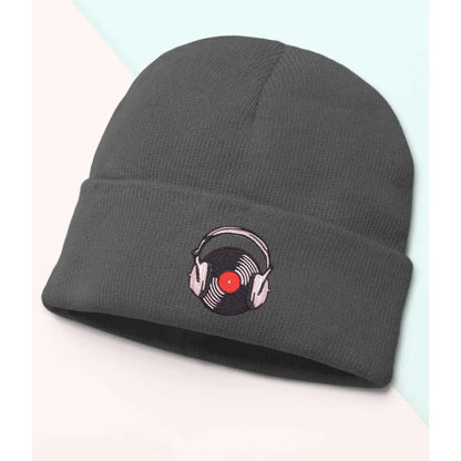 vinyl Headphones Beanie - Tshirtpark.com