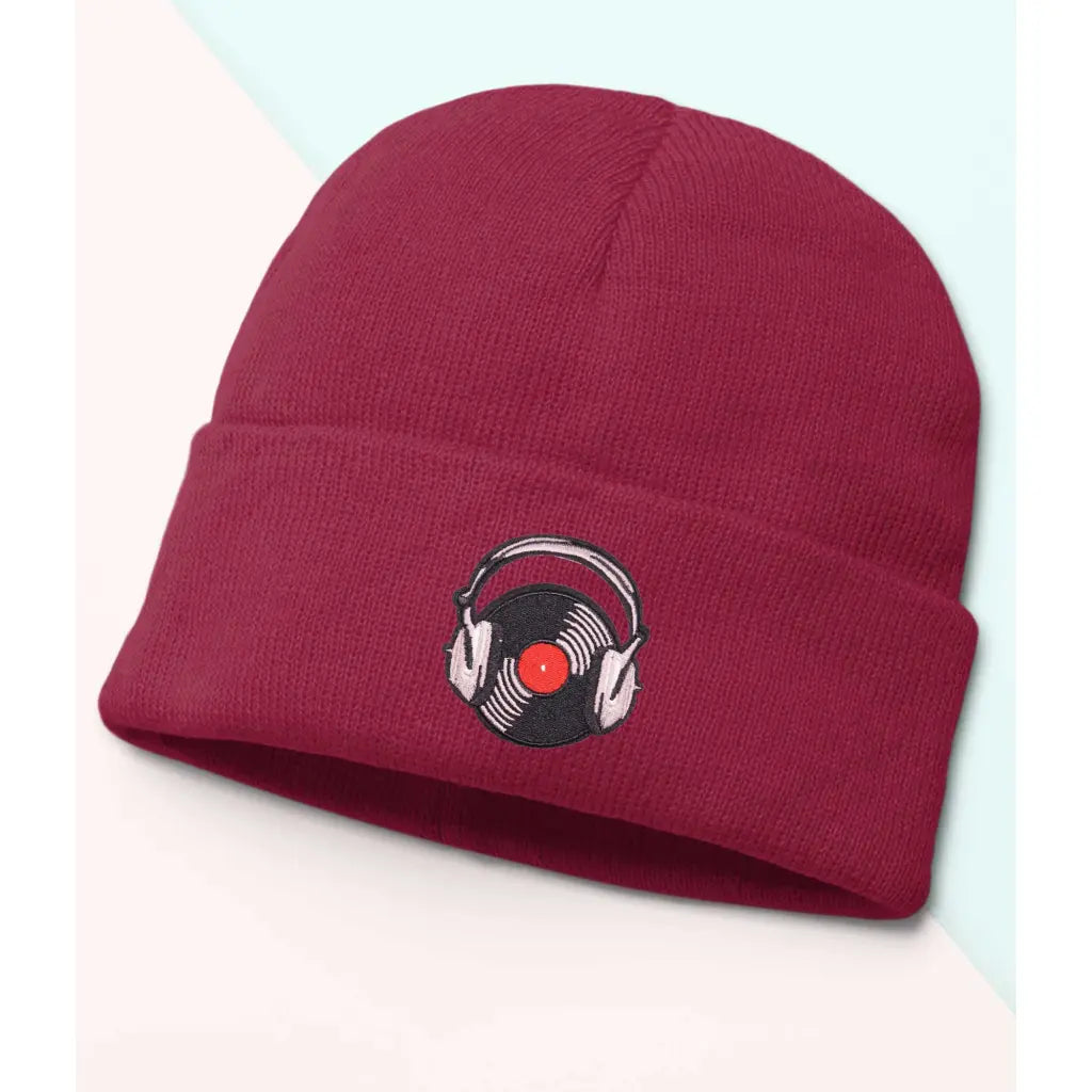 vinyl Headphones Beanie - Tshirtpark.com