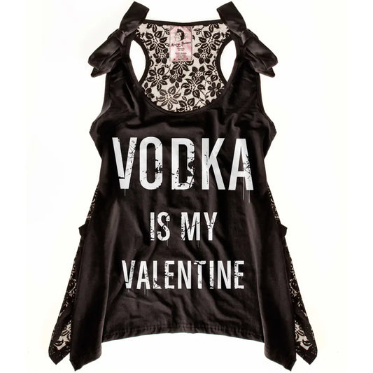 Vodka Is My Valentine LACE TOP - Tshirtpark.com