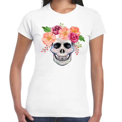 Watercolour Skull Ladies T-shirt - Tshirtpark.com