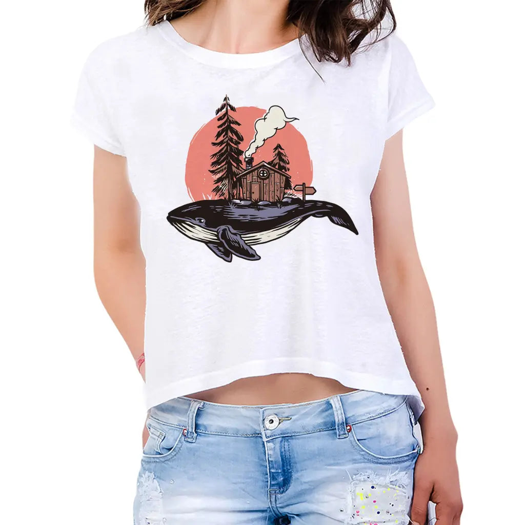 Whale Cabin Womens Crop Tee - Tshirtpark.com