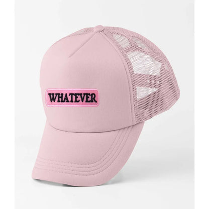 Whatever Pink Slogan Trucker Cap - Tshirtpark.com