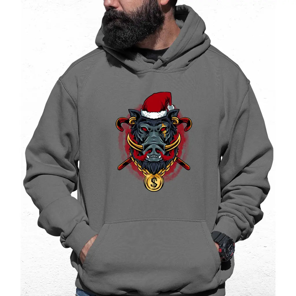 Wild Boar Santa Colour Hoodie - Tshirtpark.com