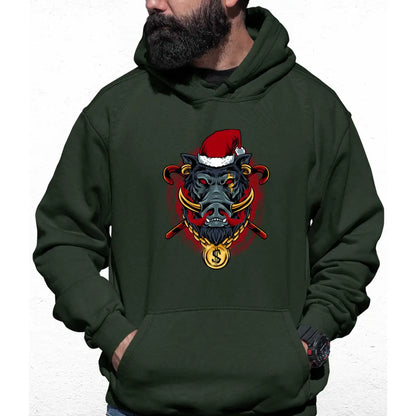 Wild Boar Santa Colour Hoodie - Tshirtpark.com