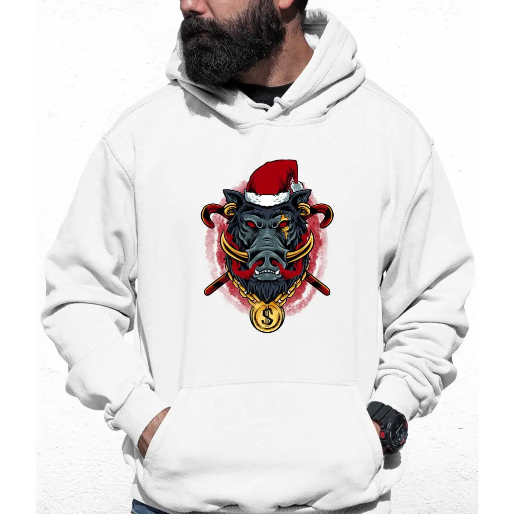 Wild Boar Santa Colour Hoodie - Tshirtpark.com