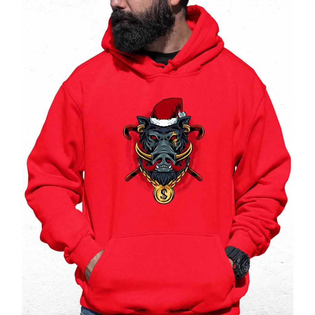 Wild Boar Santa Colour Hoodie - Tshirtpark.com