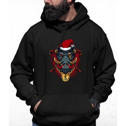 Wild Boar Santa Colour Hoodie - Tshirtpark.com