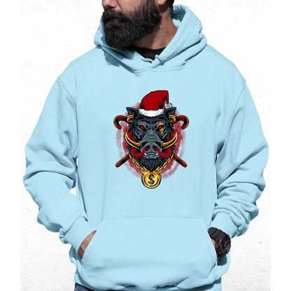 Wild Boar Santa Colour Hoodie - Tshirtpark.com