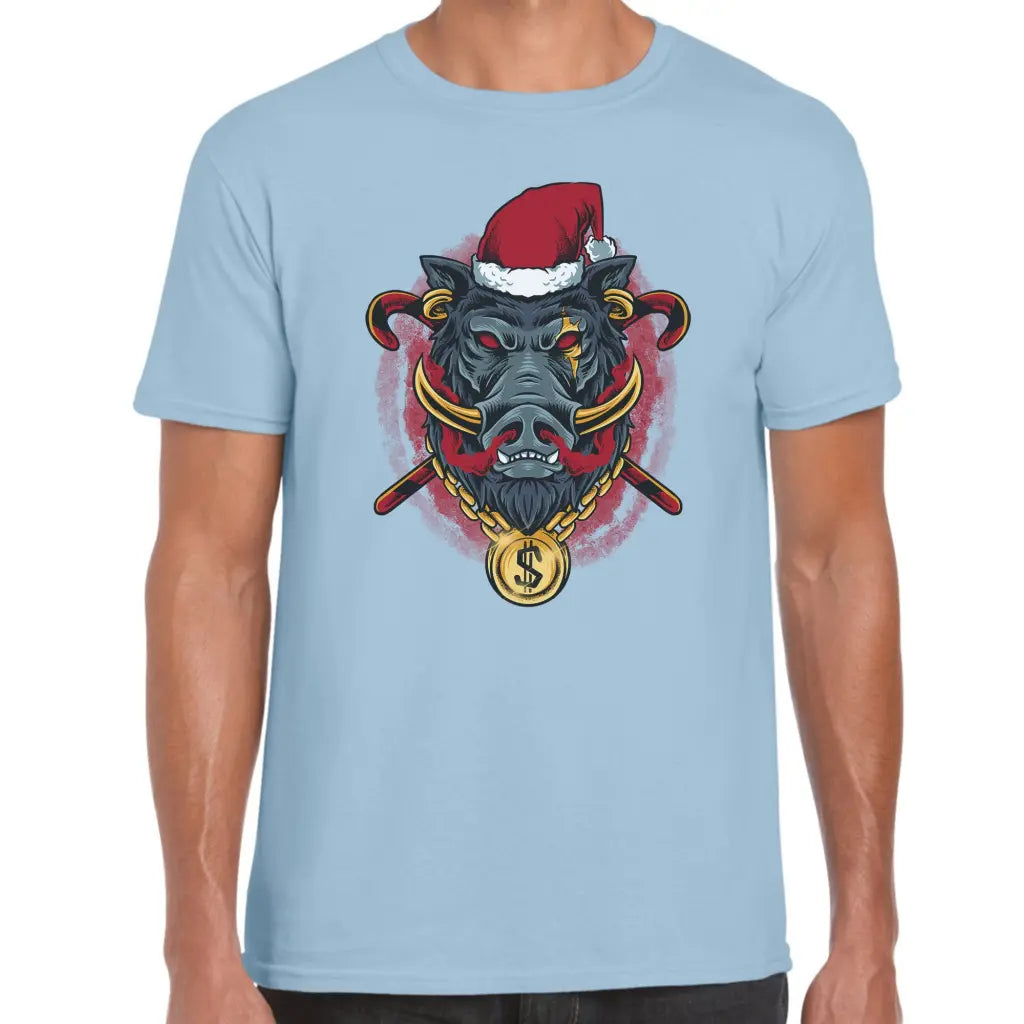 Wild Boar Santa T-Shirt - Tshirtpark.com