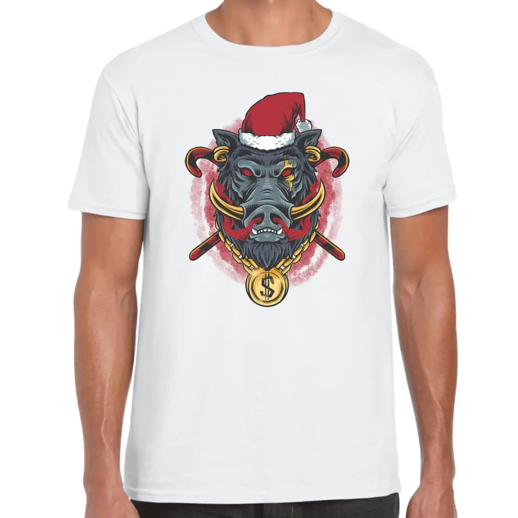 Wild Boar Santa T-Shirt - Tshirtpark.com