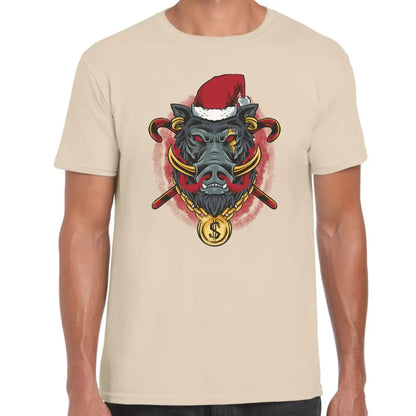 Wild Boar Santa T-Shirt - Tshirtpark.com