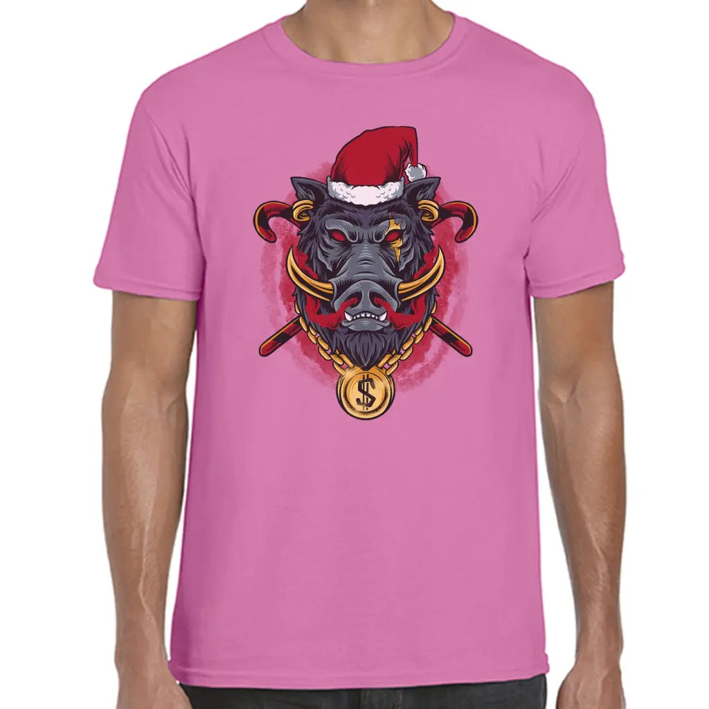 Wild Boar Santa T-Shirt - Tshirtpark.com