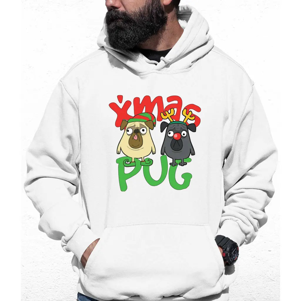 Xmas Pug Colour Hoodie - Tshirtpark.com