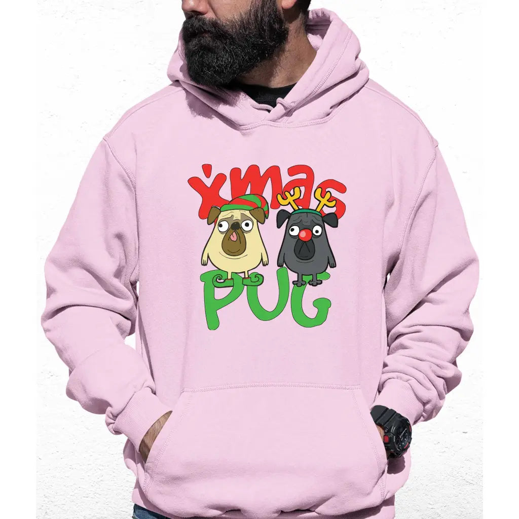 Xmas Pug Colour Hoodie - Tshirtpark.com