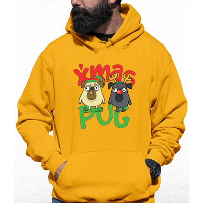 Xmas Pug Colour Hoodie - Tshirtpark.com