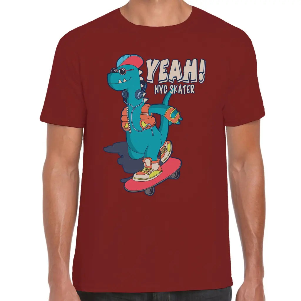 Yeah Skater Dino T-Shirt - Tshirtpark.com