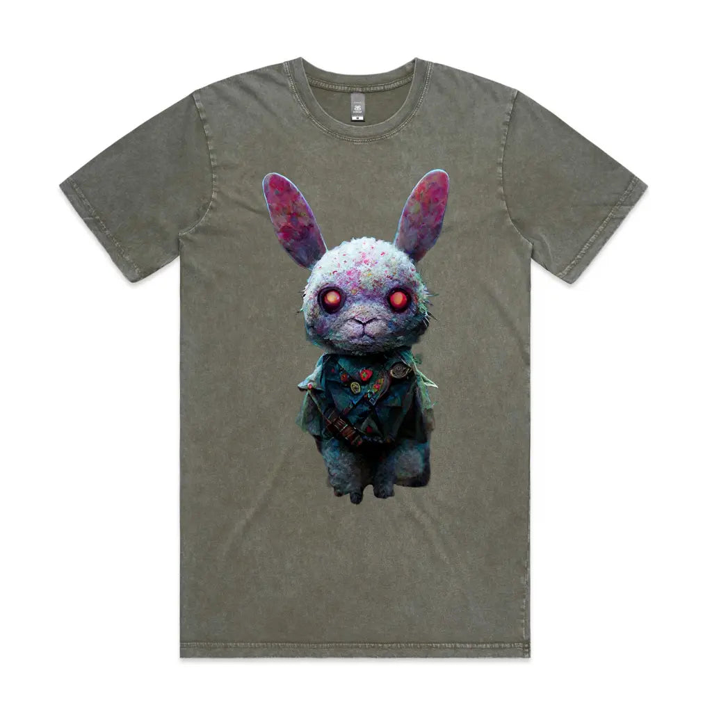 Zombie Bunny Stone Wash T-Shirt - Tshirtpark.com