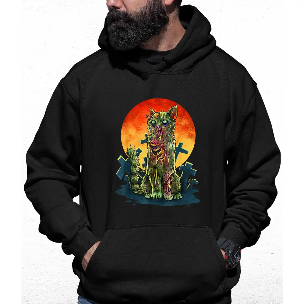 Zombie Cat Colour Hoodie - Tshirtpark.com