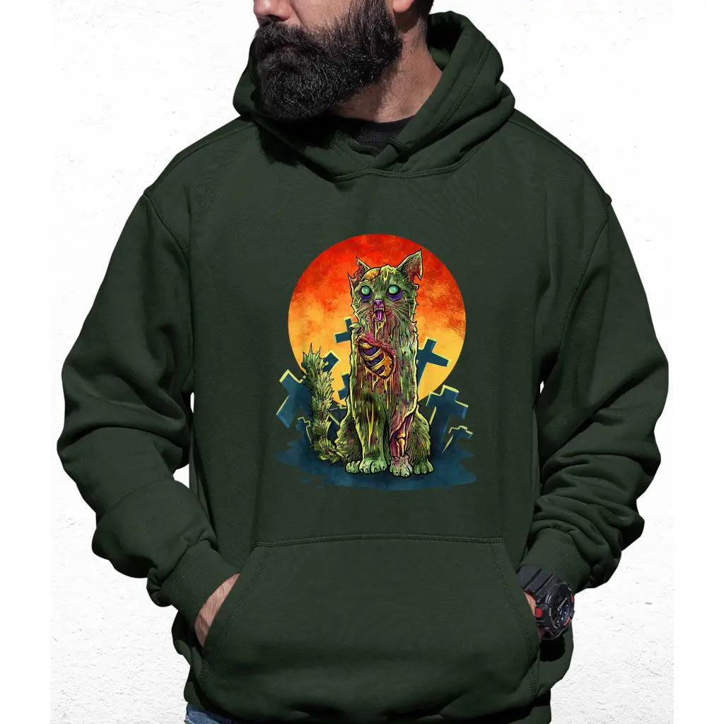 Zombie Cat Colour Hoodie - Tshirtpark.com