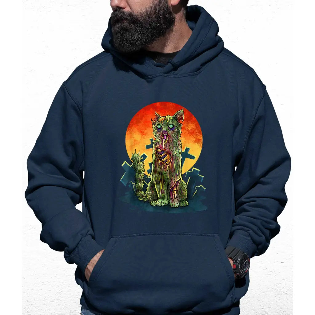 Zombie Cat Colour Hoodie - Tshirtpark.com