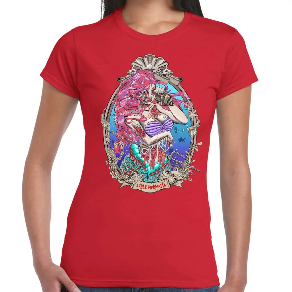 Zombie Little Mermaid Ladies T-shirt - Tshirtpark.com
