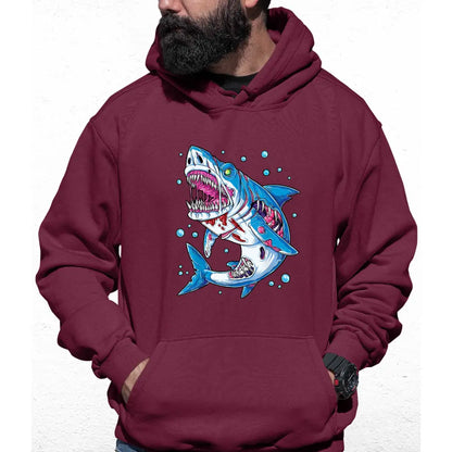 Zombie Shark Colour Hoodie - Tshirtpark.com