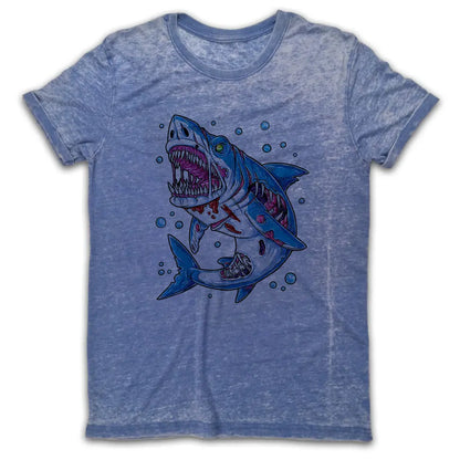 Zombie Shark Vintage Burn-Out T-shirt - Tshirtpark.com